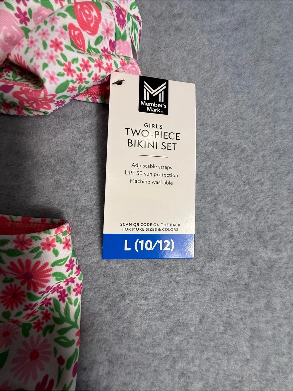 NWT Girls Floral Pink‎ Tankini Swim Set Size Large